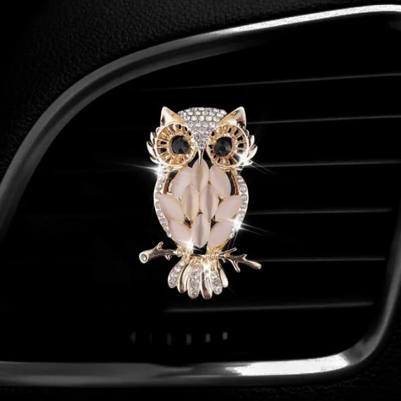 1 pcs new Deodorant Crystal Owl for Auto Automatic Intake Perfume Clip Interior Accessories Car-styling Vent Solid Fragrance Diffuser