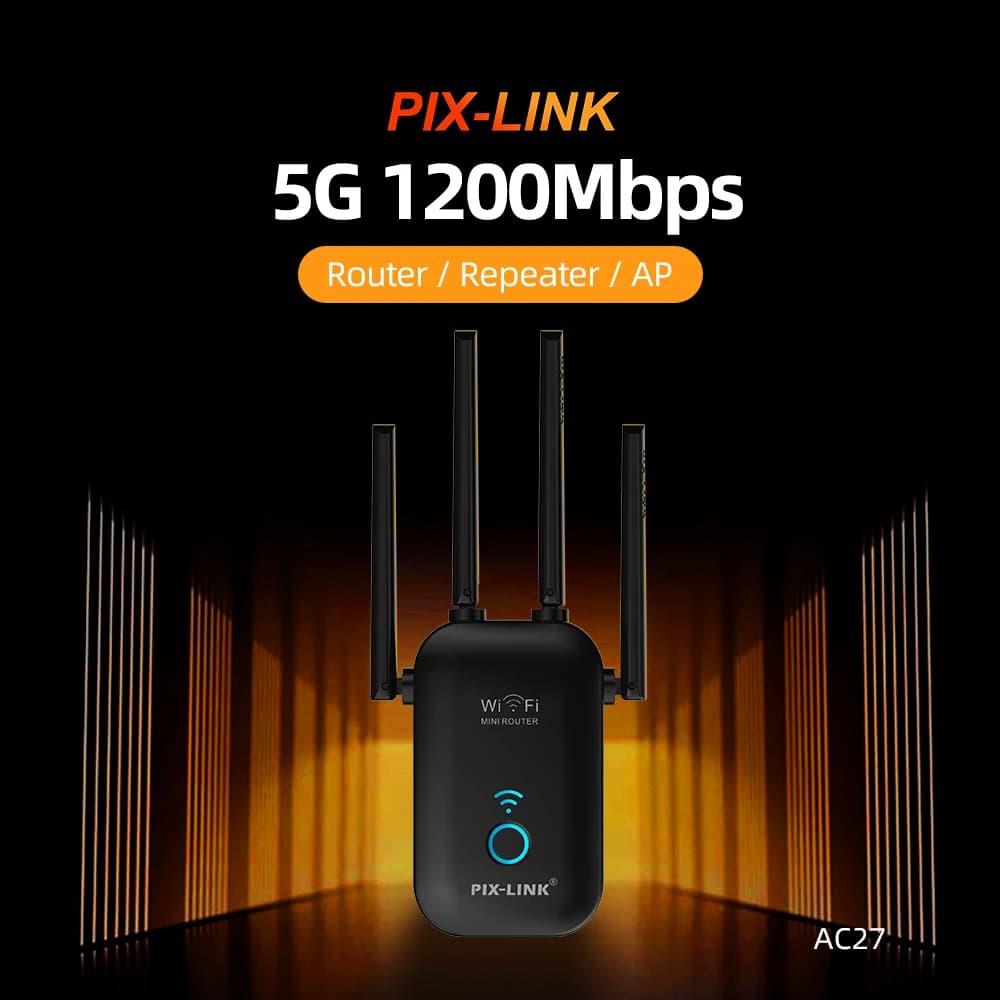 PIXLINK 1200mbps Wireless-ac Dual Band Router wi-fi Mini Router Wireless portatile ripetitore Wifi Extender Booster Ac27