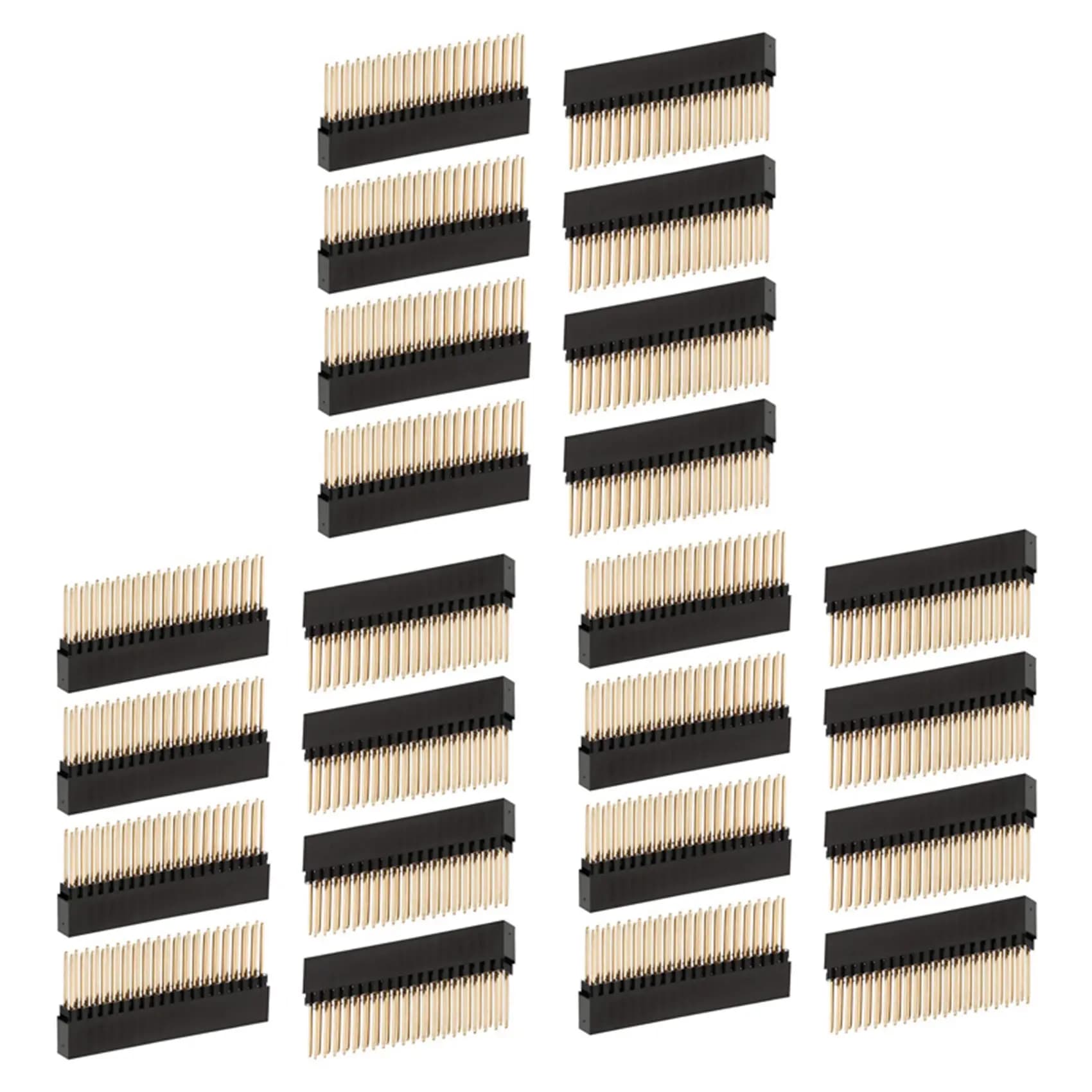 ABVT-24PCS, Extra High Female Connector 2X20 (40 Pin) with Step from 0.1 Inches for Raspberry Pi A+/B+/Pi 2/Pi 3