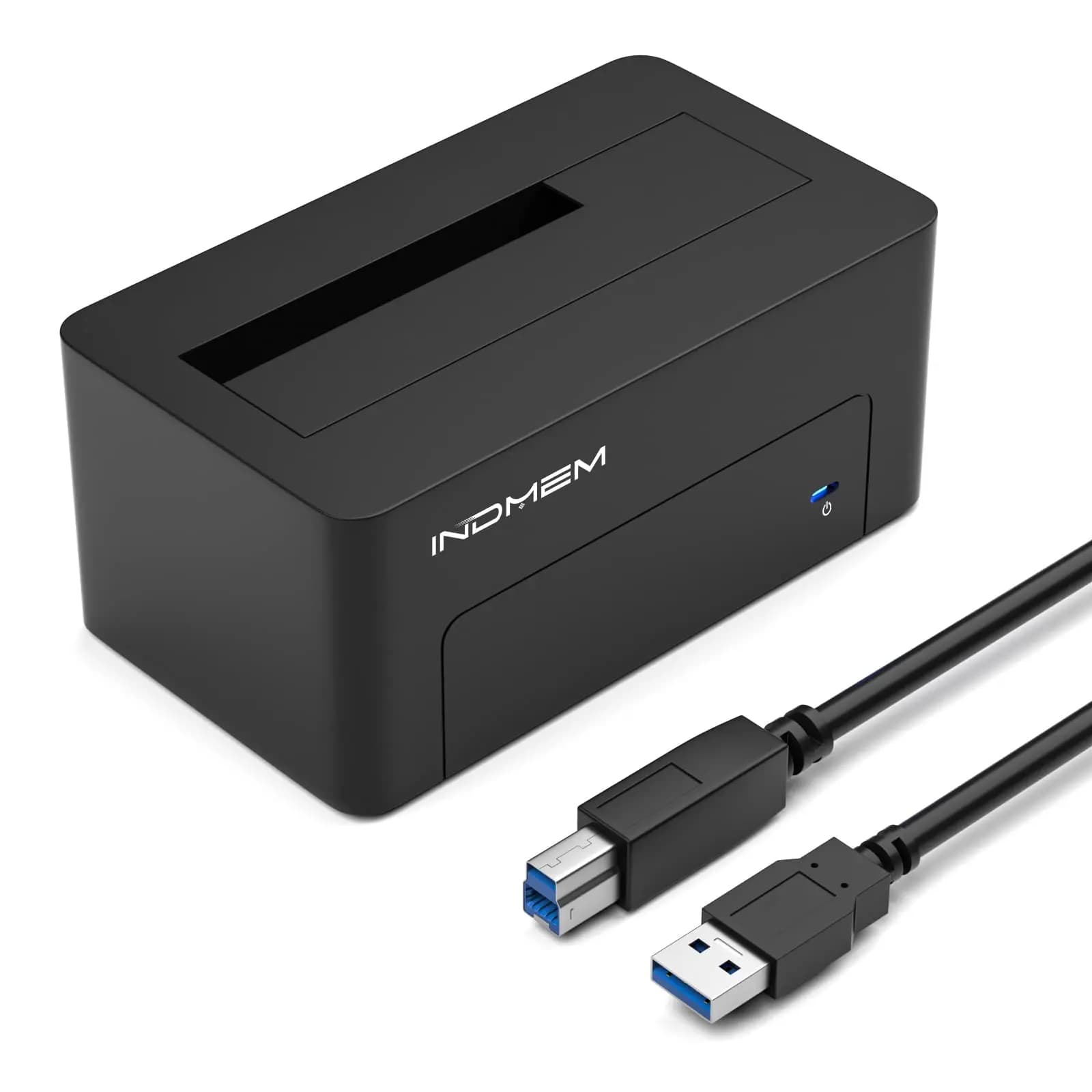 Docking Station da INDMEM SAS a USB 3.0 per Server HDD SSD da 2.5/3.5 pollici con adattatore di alimentazione 12V/2A adattatore di alimentazione ca esterno