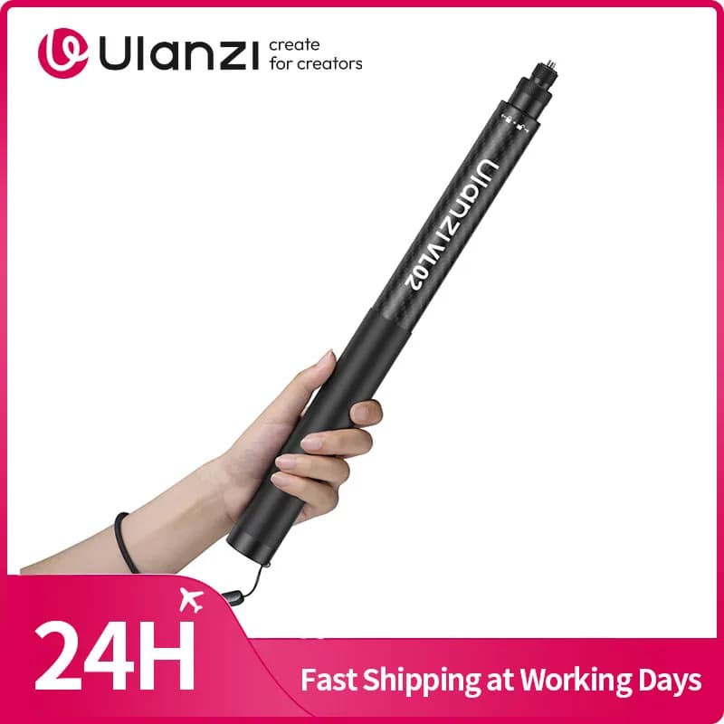 ​Ulanzi VL02 2.7M Carbon Fiber Selfie Stick Light-weight Selfie Stick Extension Rod for Gopro Smartphone for Outdoor Travel