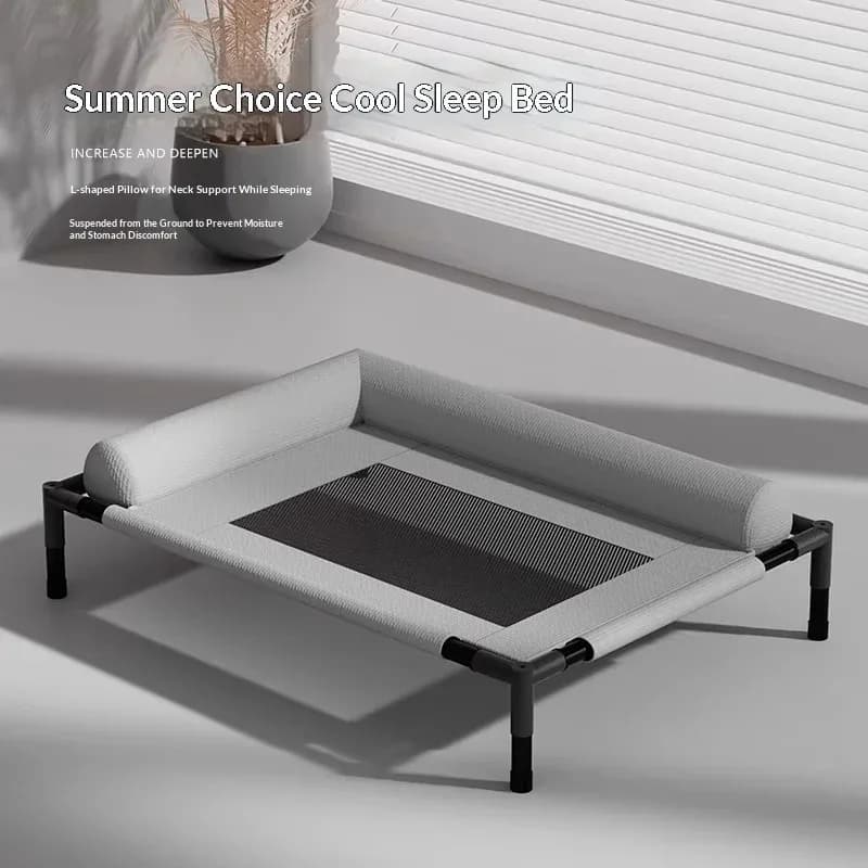 Outdoor Indoor Camping Travel Elevated Dog Bed Large Dogs All Season Washable Cooling Breathable Mesh Pet Cot Small Medium