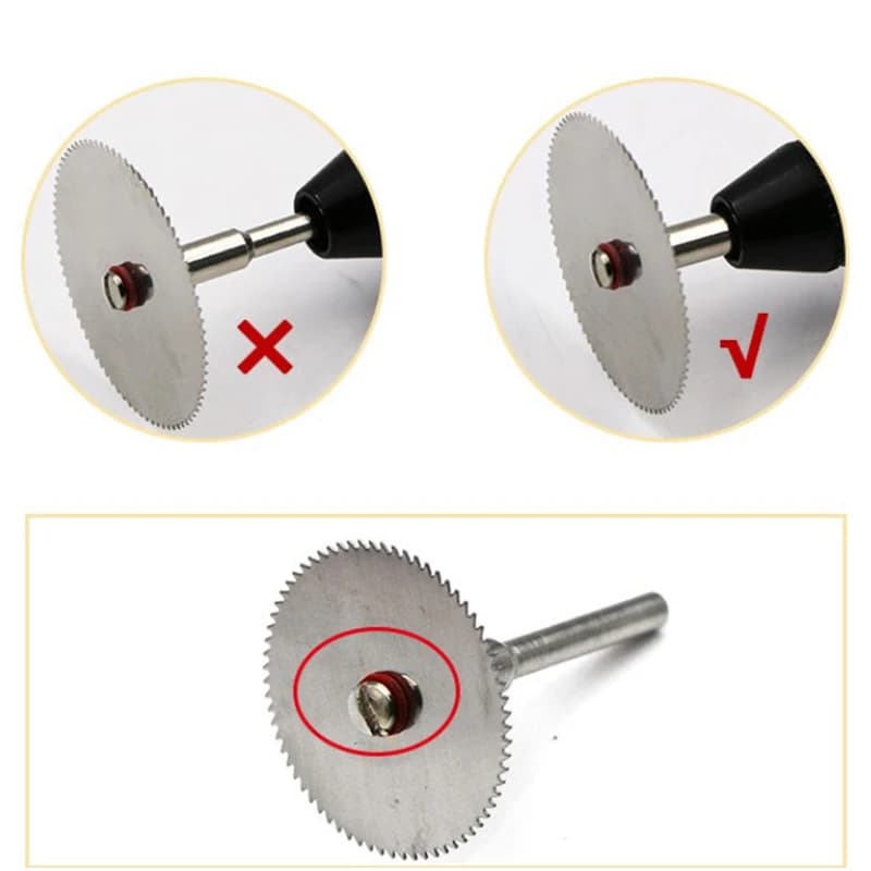 5pcs Mini Circular Saw Blade Set Stainless Steel Wood Cutting Disc for Dremel Rotary Tools with Mandrel Wood Cutter Wheel