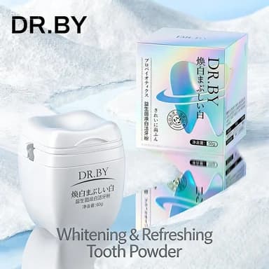 Probiotic whitening powder for teeth whitening, professional oral care for stains removal, teeth cleaning and breath refreshment