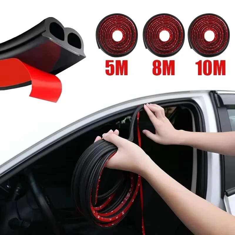 Strisce sigillanti per portiere auto tipo B da 5/8/10 metri, isolamento acustico, antivento, guarnizioni in gomma, adesivi, accessori per interni auto