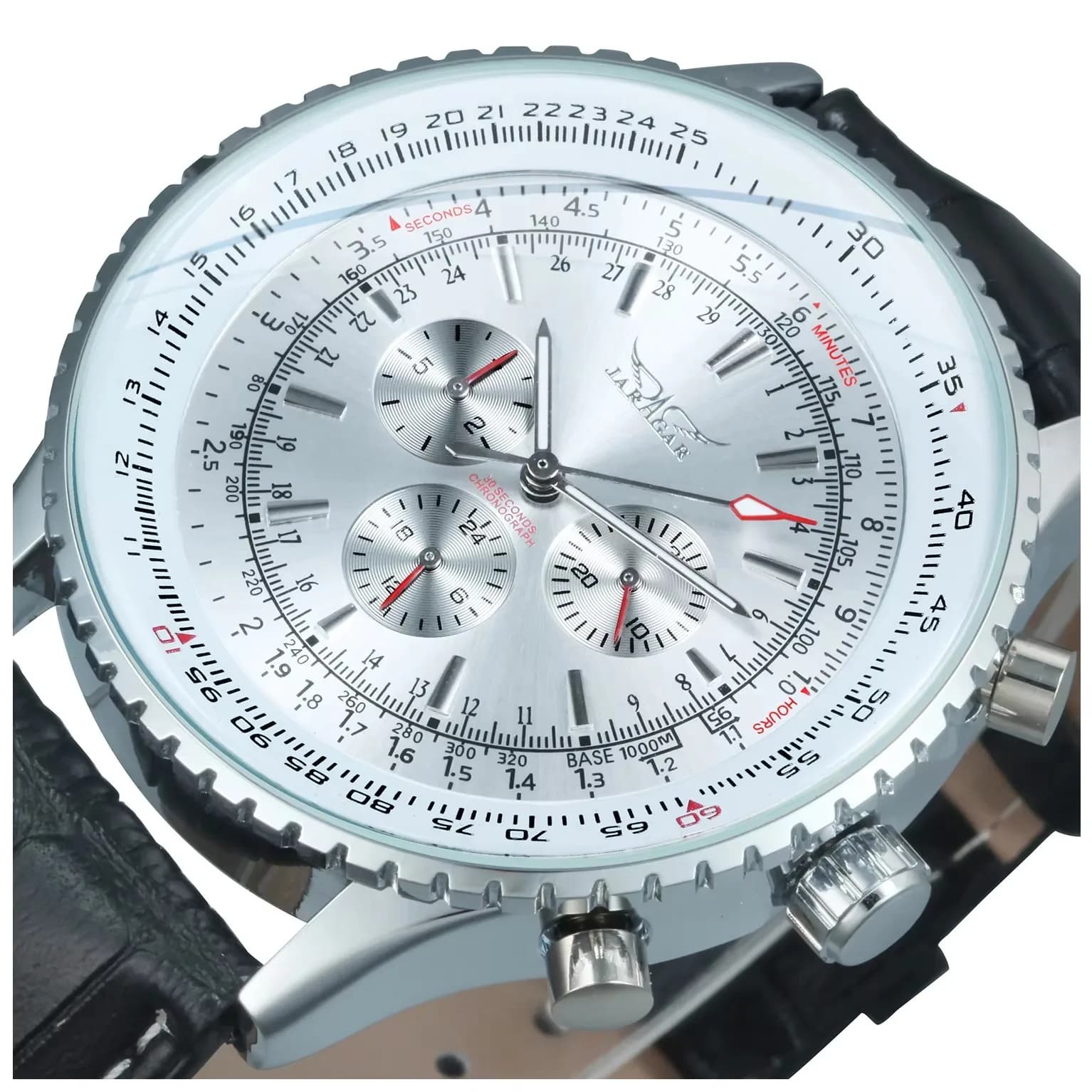 Orologio automatico pilota da uomo Sottoquadranti multifunzione militari Orologi meccanici Orologio con cinturino in pelle di lusso delle migliori marche