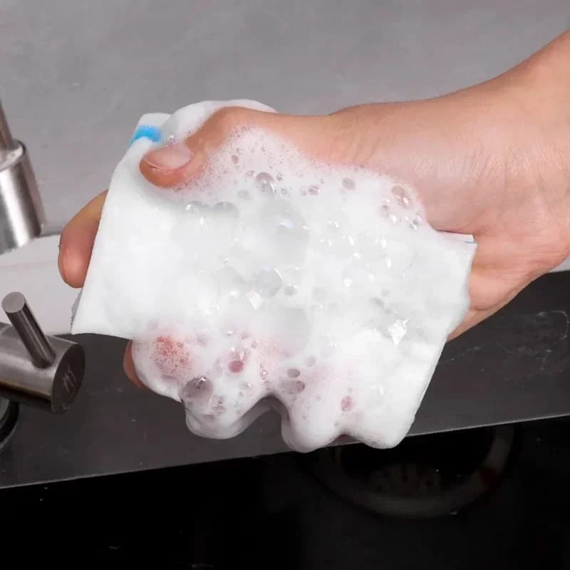 Nano Cleaning Magic Cloth Kitchen Cleaning and Dishwashing Magic Cloth Cleaning Tools White Shoe Sponge Block Brush
