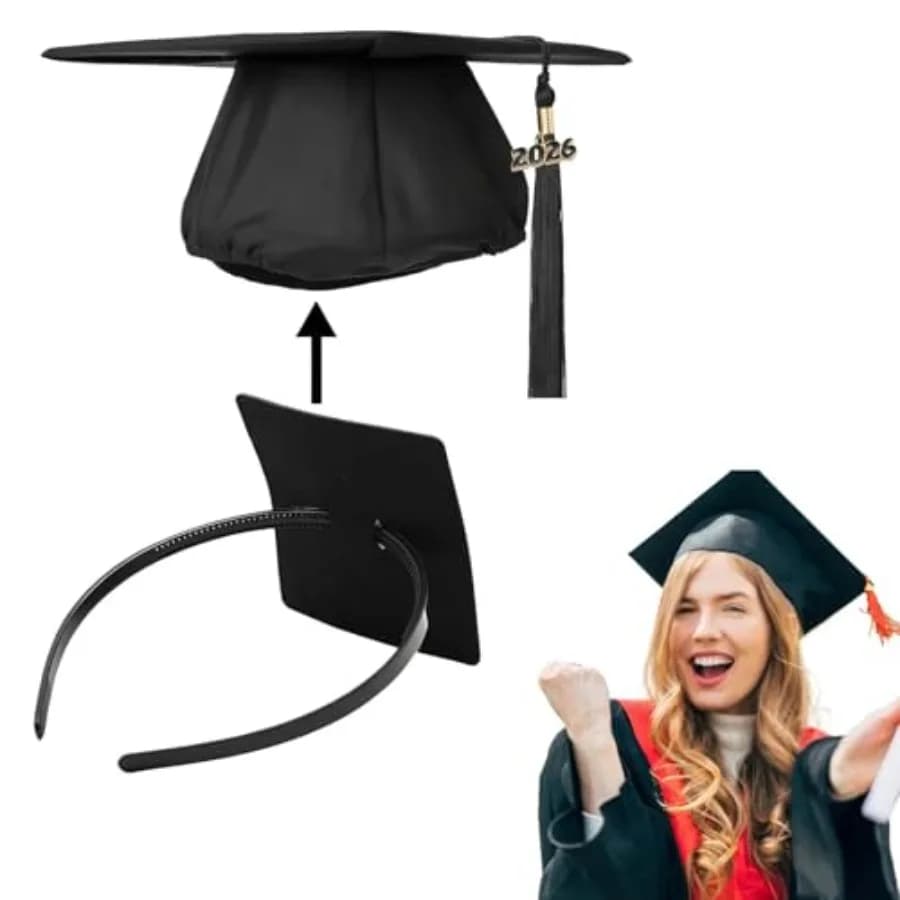 Fascia per capelli per cappello da laurea da donna, elastico antiscivolo per cappello da laurea, accessori per cappello per laureati, studenti, ideale per