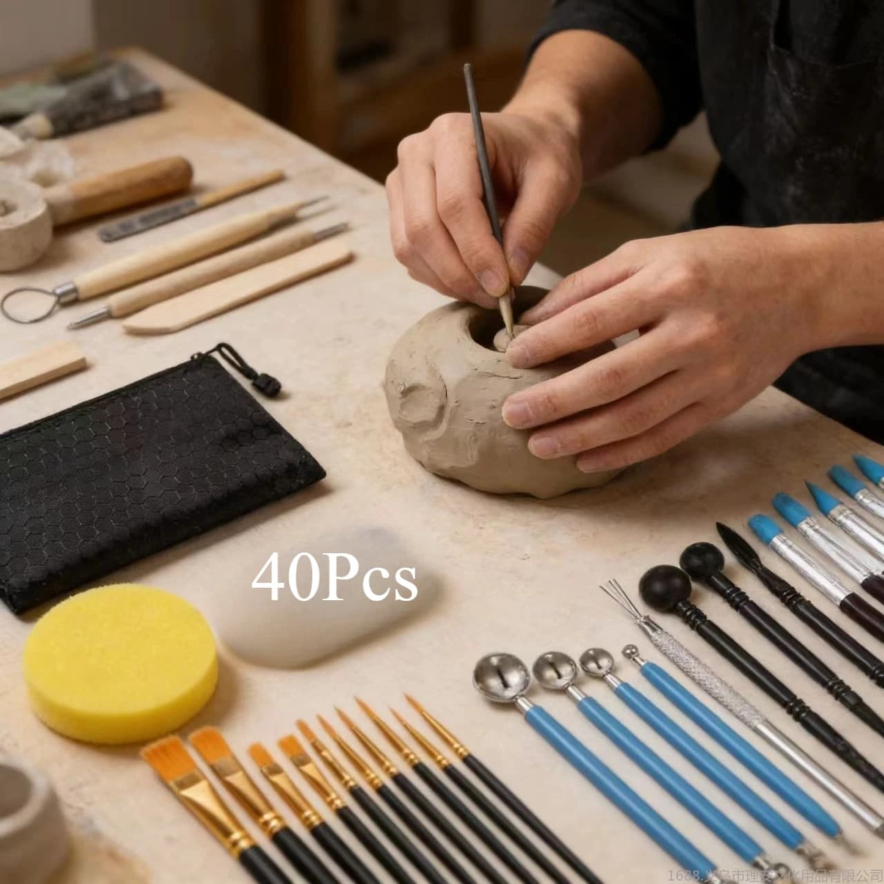 Pasta per giochi d'aria Strumenti per argilla Pennelli per pittura Accessori per modanizzazione dell'argilla Pressatura Bastoncini decorativi Stampo per ceramica Argilla Rifornimenti d'arte