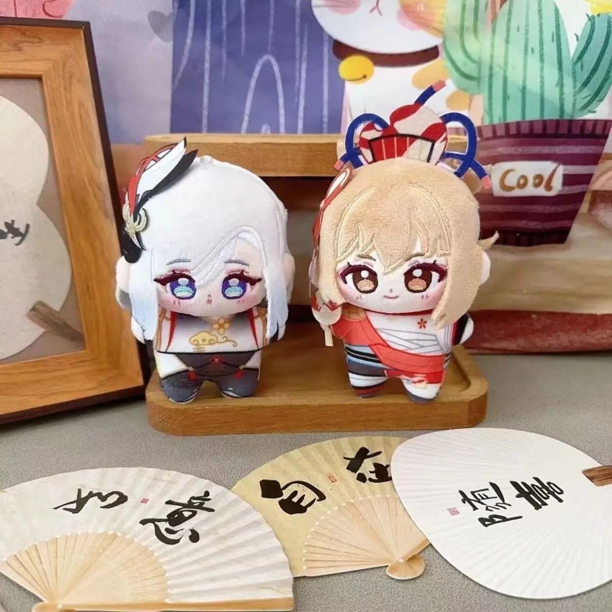 Genshin Impact Yoimiya Shenhe Kamisato Ayato Figura carina Peluche Ripiene di cotone Bambola Zaino Ciondolo Ragazzo Ragazza Giocattoli Portachiavi Regalo