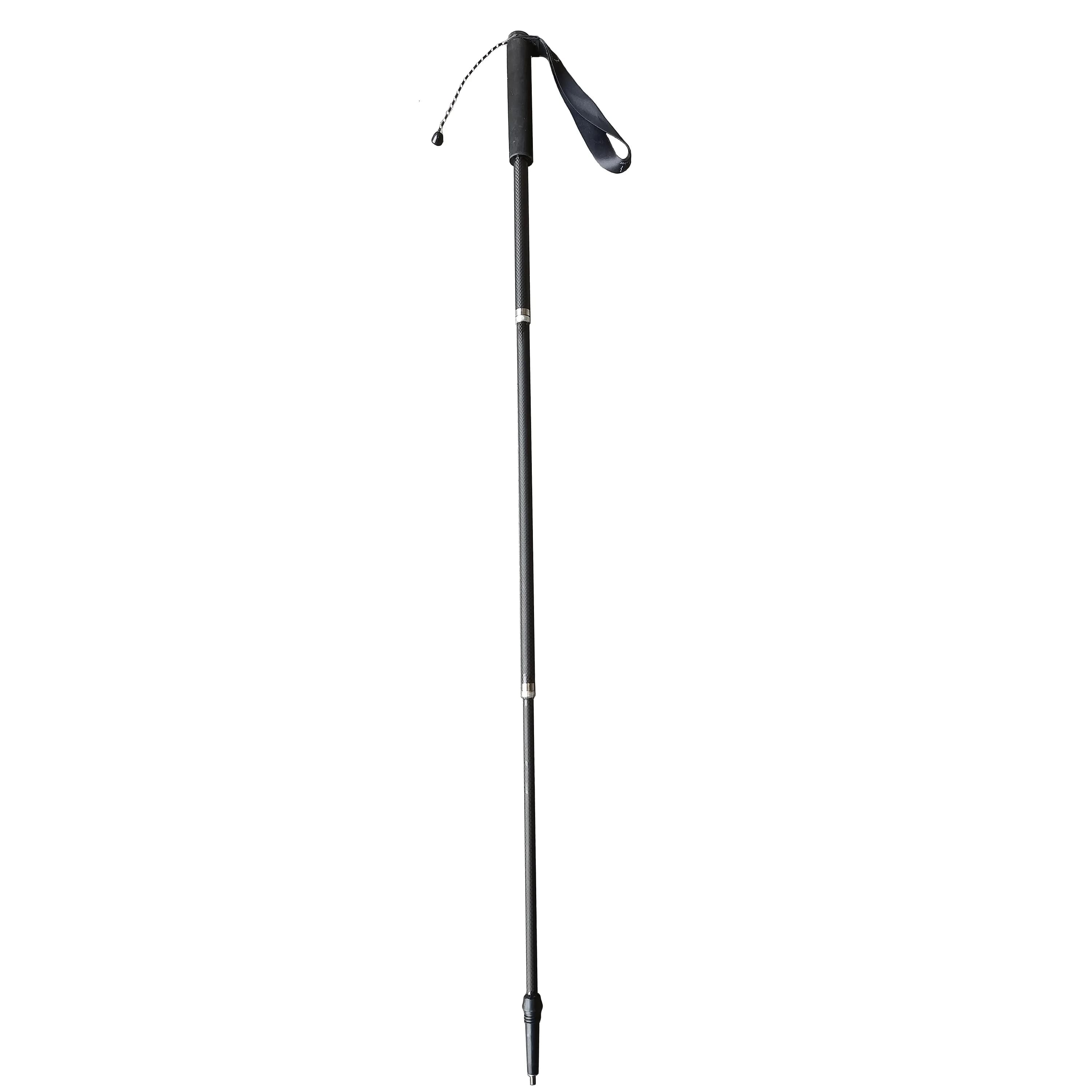 Unltralight carbon fiber titanium trekking rod, rope for pulling, locking rod, Trekking stick for walking, race pole for the path, 120g