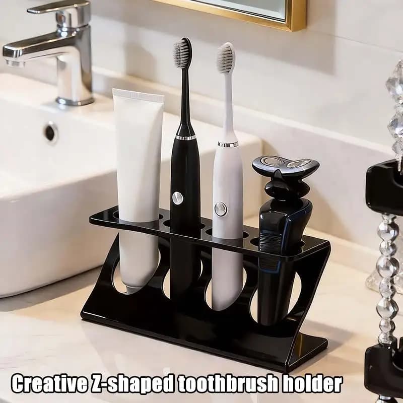 Portaspazzolino elettrico creativo a forma di Z, portaoggetti per il bagno, porta rasoi, dentifricio e supporto per strumenti dentali