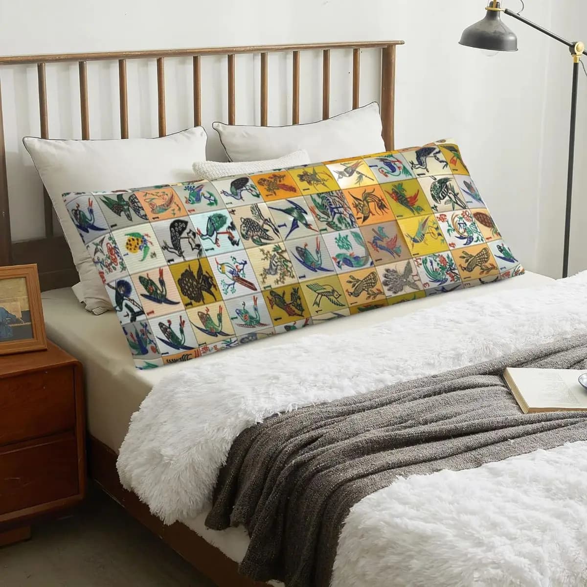 Mah Jongg Birds Mahjong Piastrelle Federa rettangolare Fodera per cuscino Cuscino decorativo in poliestere per camera da letto Comfort per la casa