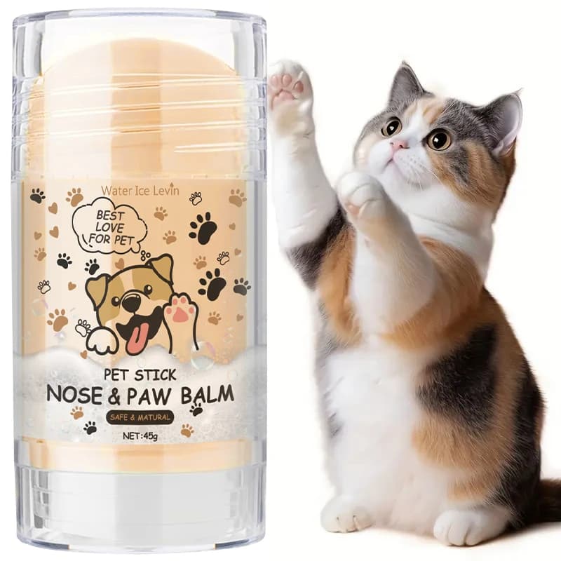 Crema in stick per la cura delle zampe degli animali domestici da 45 g, ricca di ingredienti vegetali naturali, idrata delicatamente e allevia rapidamente la secchezza delle zampe, e si prende cura della salute delle zampe degli animali domestici.