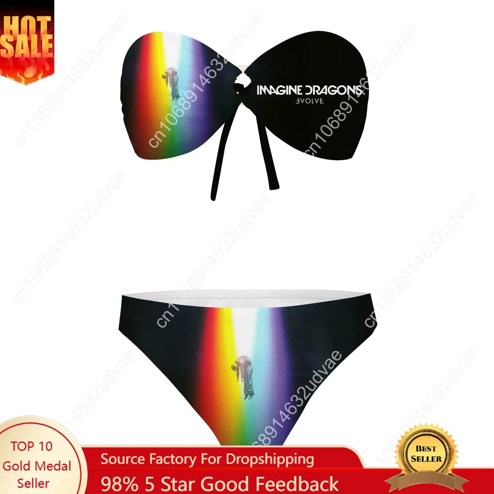 Imagine Dragons Strapless Swimsuit Womens Bathing Suits Personalized Fashion Swimwear Pool Party Sexy Bikini Customize Beachwear
