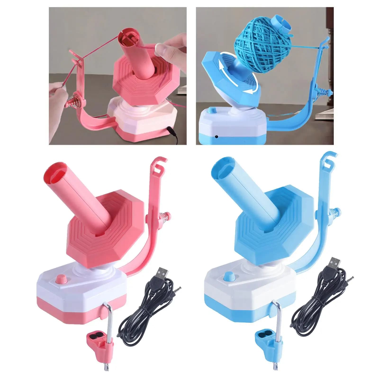 Avvolgitore Elettrico per Gomitoli di Lana Riutilizzabile ed Efficiente, Automatico, per Accessori da Cucito, Regalo per Appassionati di Maglia