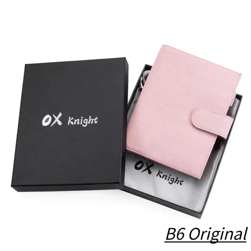 OX Knight 2026 Originale B6 Plus - Copertina per Agenda in Vera Pelle Martellata B6 Stalogy - Organizer e Diario