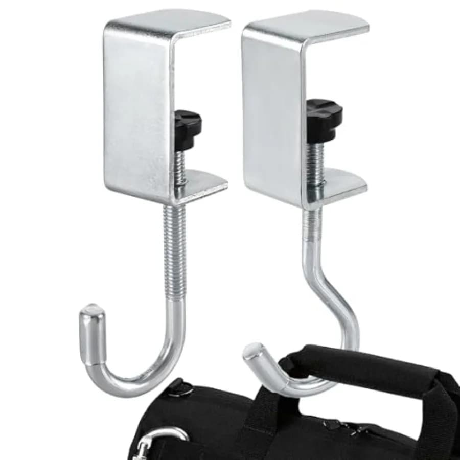 2 Pezzi Scrivania Nt Supporto per Borsa Gancio Morsetto Stand up Scrivania Negozio ClampOn Sotto Scrivanie Gancio per Cuffie Zaino Borsa e Portamonete