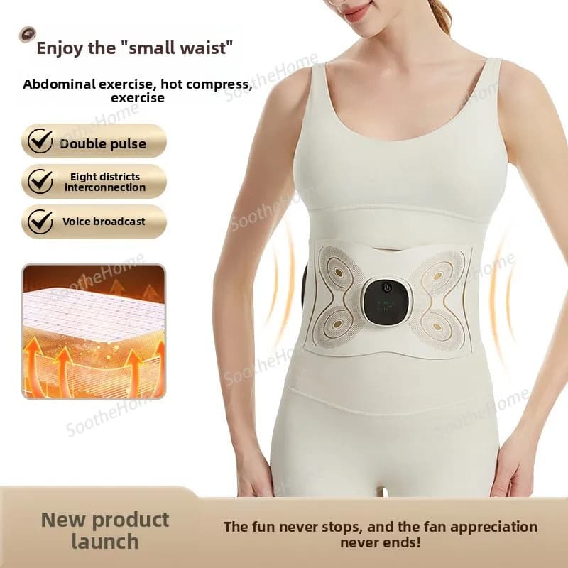 Douyin Per la modellatura di bellezza a tutto bruciare di OMR, dispositivo di massaggio con supporto per la vita Ems, cintura per massaggio addominale a impulsi Supporto per la schiena OKS