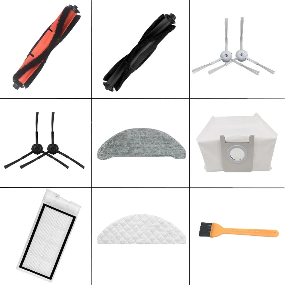 Panno straccio filtro spazzola laterale per Roidmi EVE Plus Robot aspirapolvere sacchetto della polvere salviette ripetitive accessori per mocio, SDJ01RM