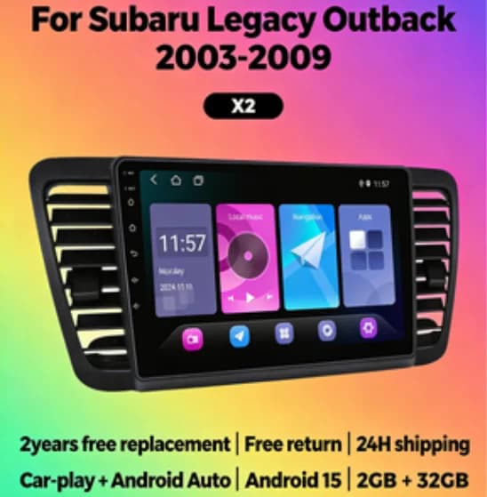 Per Subaru Outback 3 Legacy 4 2003-2009 Autoradio Wireless CarPlay Android Auto 2Din Stereo Navi Lettore Multimediale per Auto