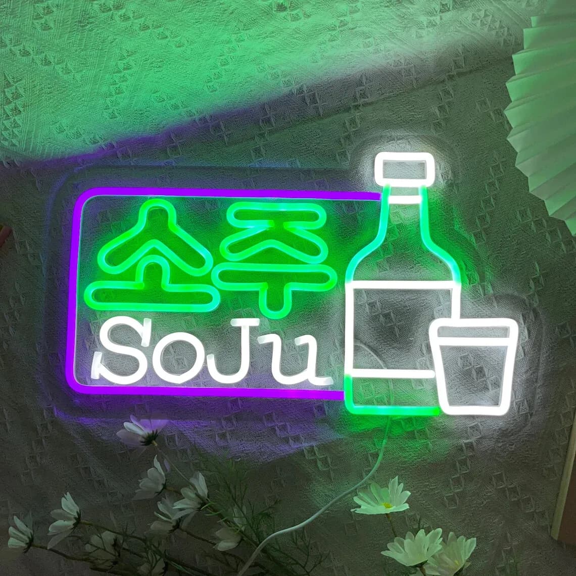 Insegna al neon coreana Soju Luci al neon a LED Insegna USB dimmerabile Business per ristorante coreano Bar Drink Shop Tavern Hotel Decor Gift