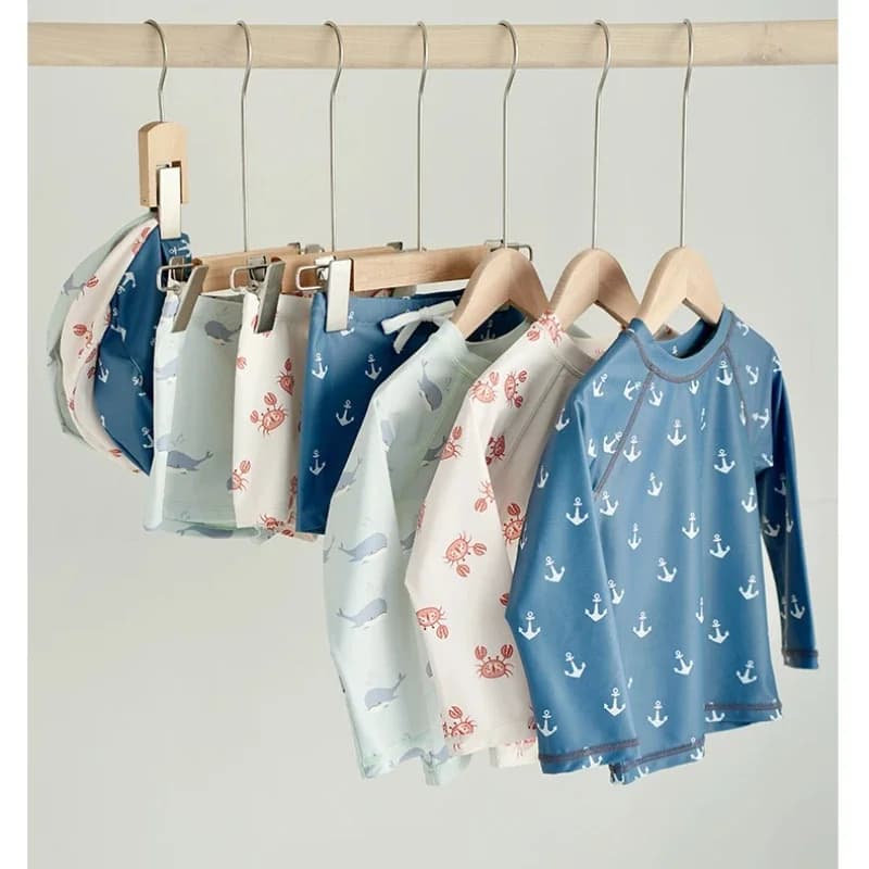 Baby Swimwears Kids Swimwear Long Sleeved Sunscreen Boys Swimsuit Boy Sunscreen Split Swimsuits Beach Vacation Board Shorts