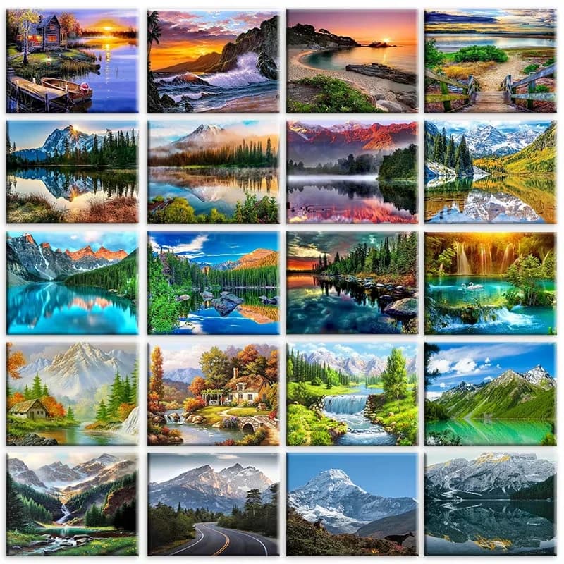 Painting By Numbers On Canvas Diy Kit For Adults Drawing Acrylic Paint Oil Picture Of Coloring By Numbers