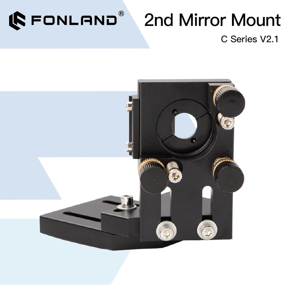 FONLAND CO2 nero secondo specchio per montaggio Laser supporto integrato per montaggio a specchio da 25mm per macchina per incisione Lase