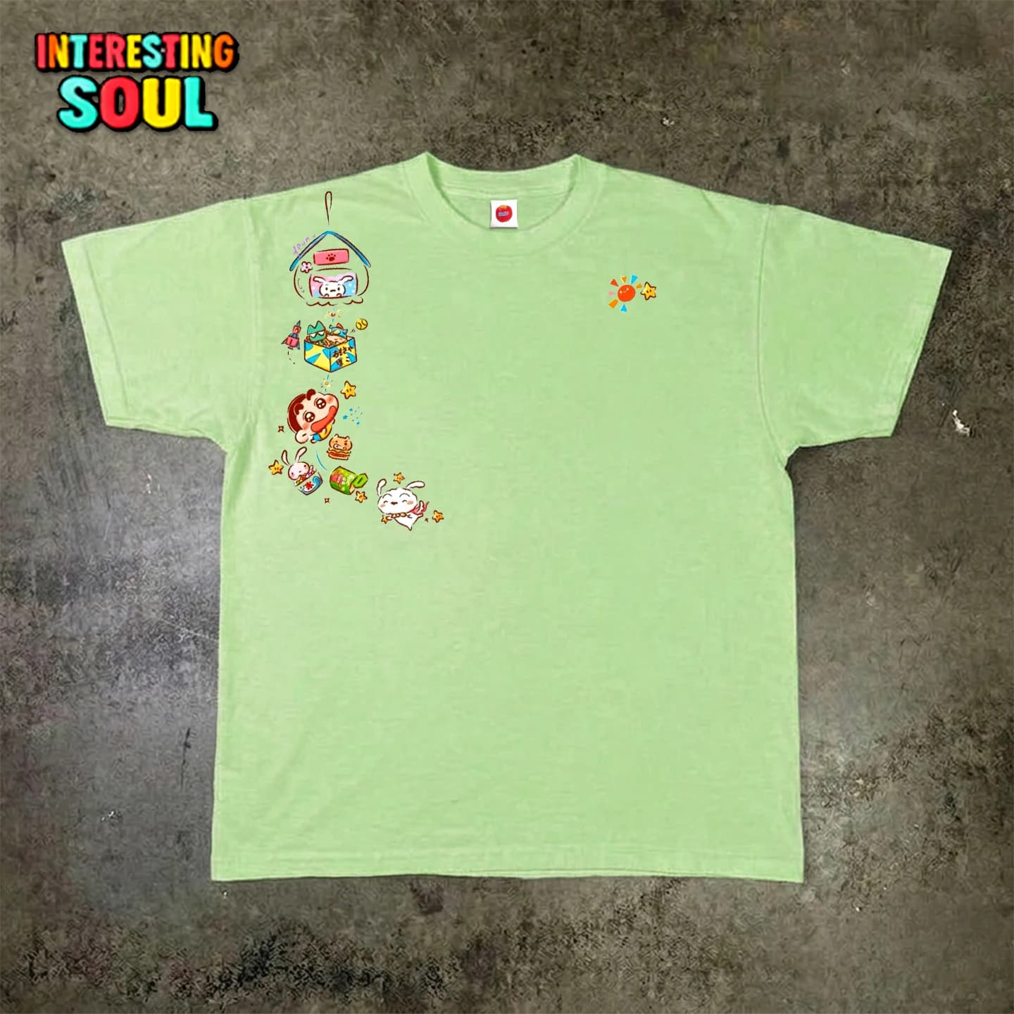 T-shirt originale a maniche corte in stile college, versatile, dal design dolce e piccante, popolare, leggera, alla moda per la primavera