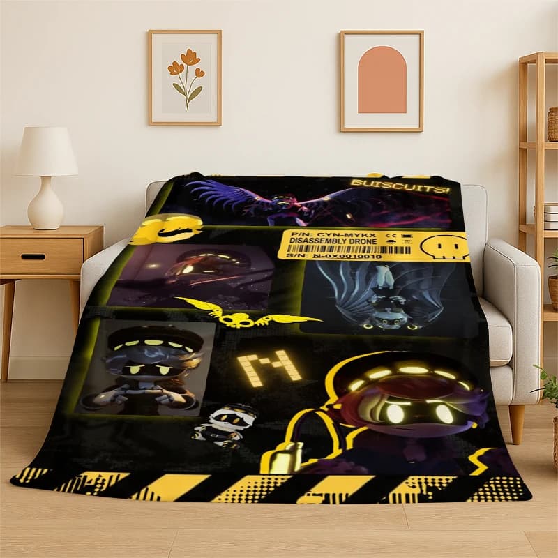Coperta in flanella Cartoon Murder Drones Uzi V Robot, morbida e calda, per camera da letto, soggiorno, letto, viaggi, campeggio, picnic