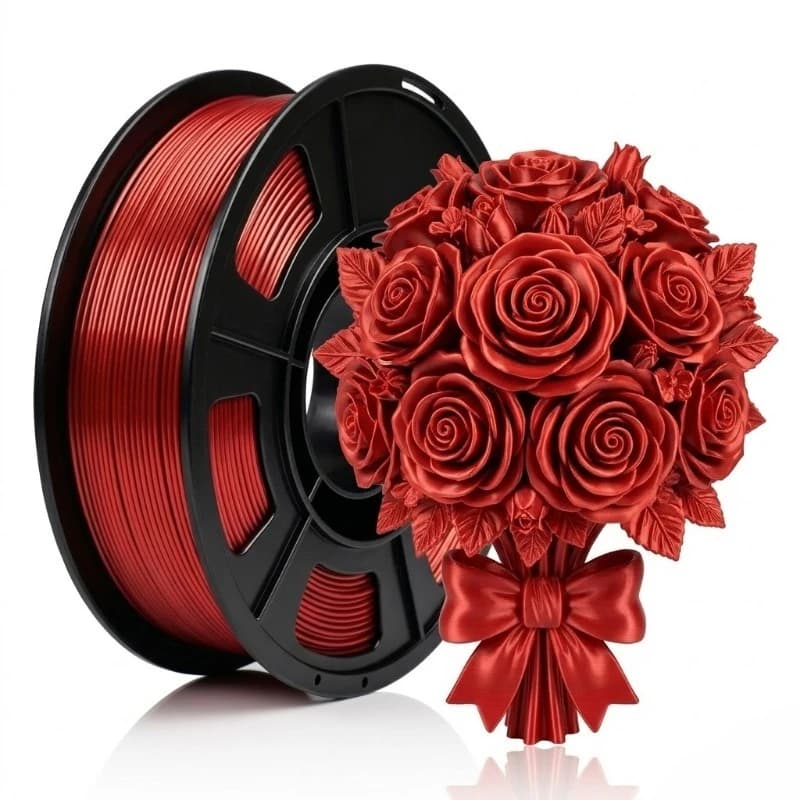 PLA Filament 1.75mm – Upgraded Glossy 3D Printer Filament, Gloss Finish, Compatible with Most FDM Printers for Stable Printing,
