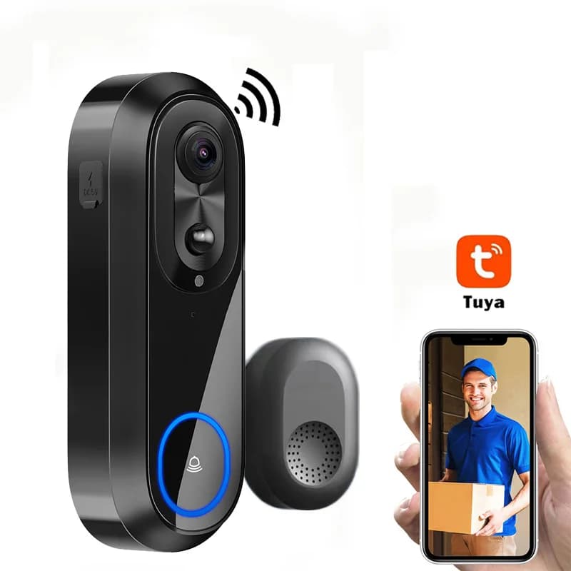Videocitofono citofono campanello IP WIFI a basso consumo con batteria Tuya APP da 2 MP 1080P