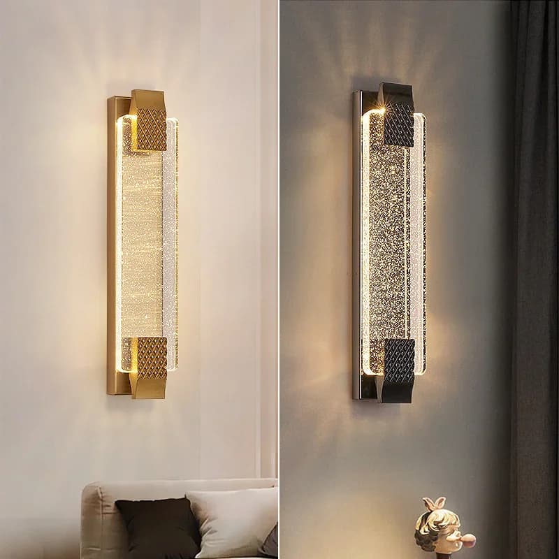 Moderna lampada da parete in cristallo di lusso camera da letto comodino corridoio scala corridoio ristorante cucina sfondo parete applique a Led