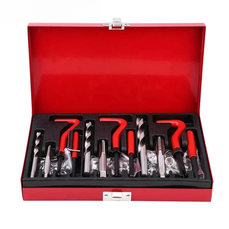 Kit Riparazione Filetti 88 Pezzi: Set per Filettature Danneggiate M6, M8, M10 - Attrezzo da Garage