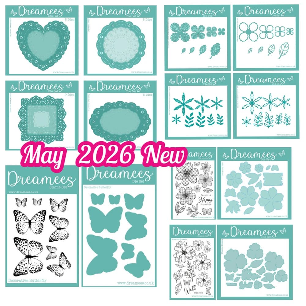 Dreamees Dainty Daisies Interchangeable Die Set May 2026 New Metal Cutting Dies and Stamps for DIY Scrapbooking Diary Handmade