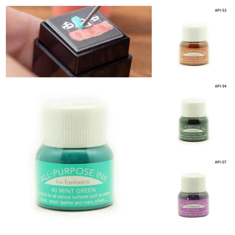 15ml Multifunctional Stamp Pad Ink Journal Seal Fabric Leather Leather Surface Protection Auxiliary Ingredients Stamp Pad Ink