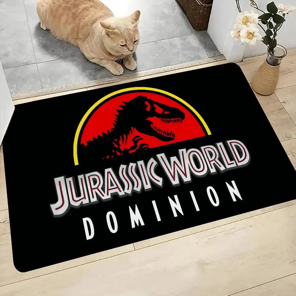 Tappetino 3D con Dinosauri di Jurassic Park, Stile INS, Morbido Tappeto per Camera da Letto, Lavanderia, Antiscivolo, per Uso Domestico