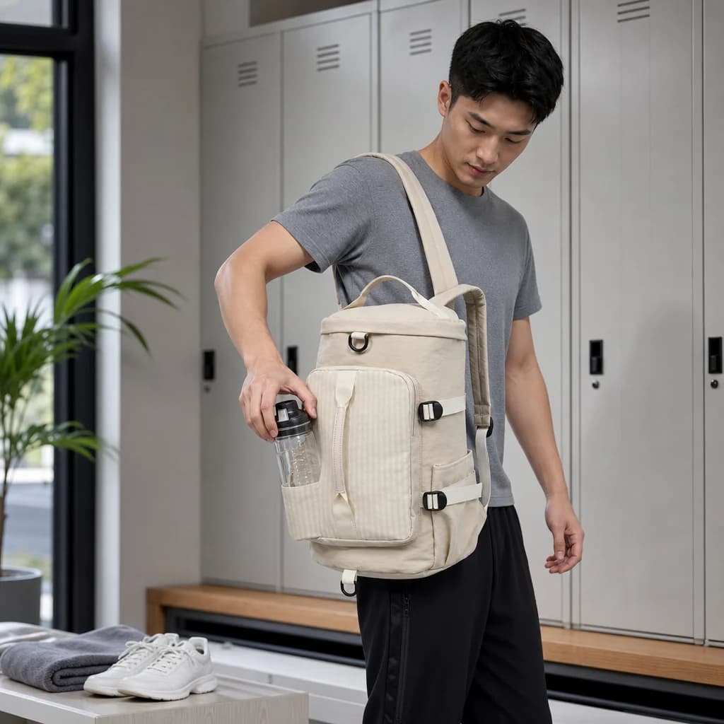 Backpack Stylish Business Travel Bag for Men Waterproof Oxford Cloth Laptop Rucksack Gym Sport School Commute Essentials