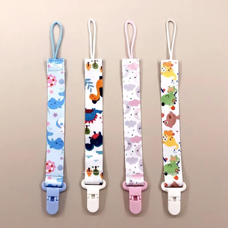 Cartoon Pulsante fisso Ciuccio per bambini Clip Catena Nastro Manichino Porta succhietto Catena Anti-goccia Fibbia Cinghia per ciuccio Alimentazione del bambino