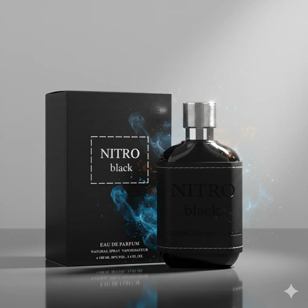 Dumont Nitro Black 100ml EDP Profumo da Uomo Lunga Durata Fresco Legnoso Speziato Audace Colonia Lusso Fragranza Distintiva Regalo di Natale