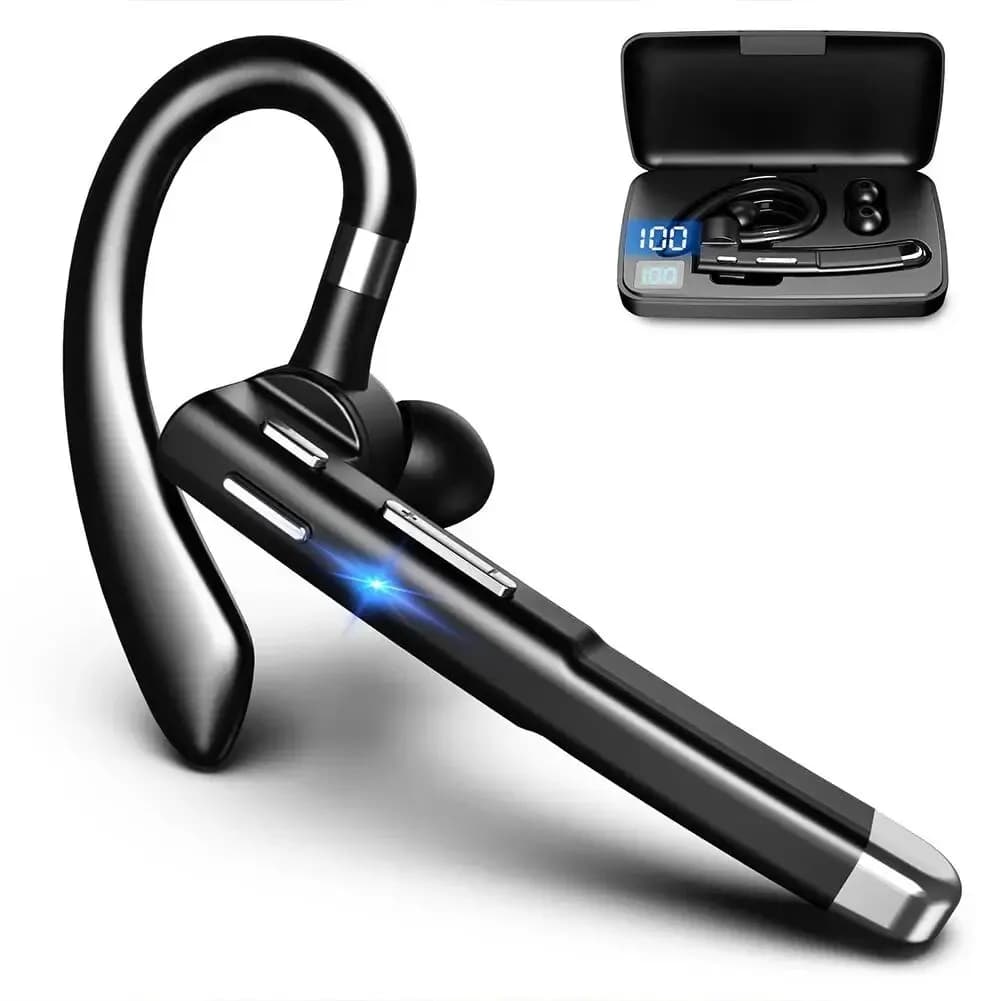 YYK520 Auricolare Bluetooth con cancellazione del rumore Sport Cuffie con display digitale impermeabili Cuffie wireless Business montate sull'orecchio