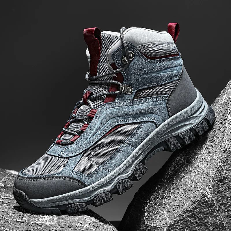 Scarpe da trekking alte da uomo Scarpe da ginnastica da trekking da arrampicata impermeabili in pelle per uomo Scarpe sportive fuoristrada antiscivolo Scarpe da ginnastica da donna