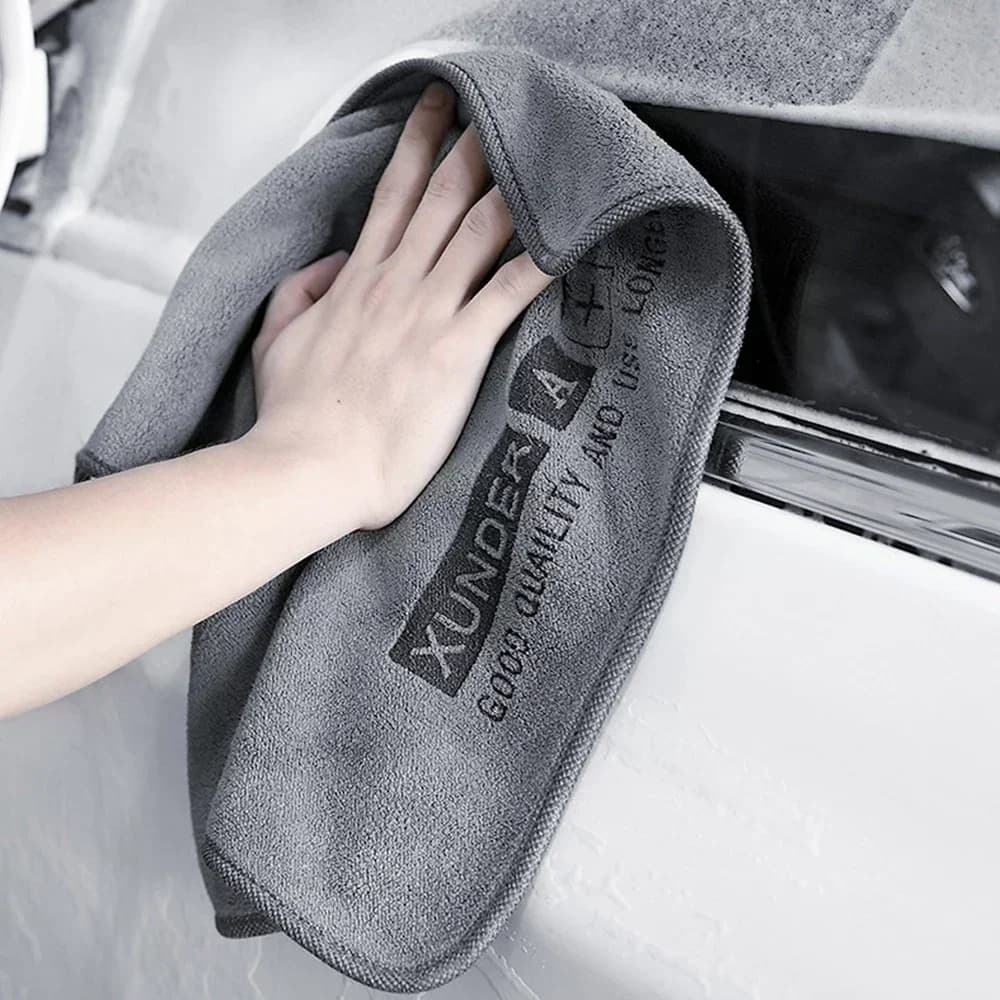 Panno in microfibra per lavaggio auto, morbido, per asciugatura carrozzeria, doppio lato in peluche, spesso, assorbente, per la cura e la pulizia dell'auto
