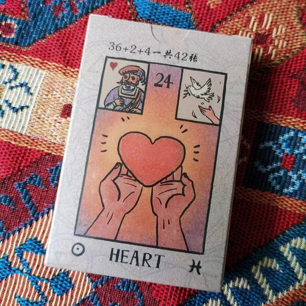 Carte da 9,6 * 6,5 cm Akashic Eye Lenormand Rana System 42 pezzi