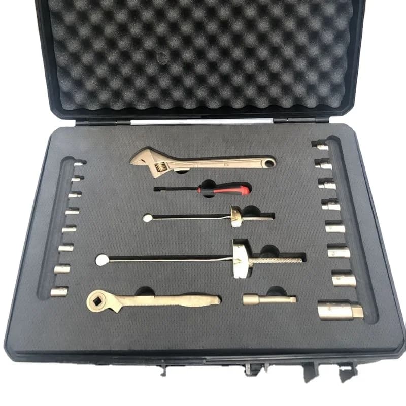 Aluminum bronze explosion-proof tool set of 55 pieces, wrench pliers, industrial grade, convenient type, suitable