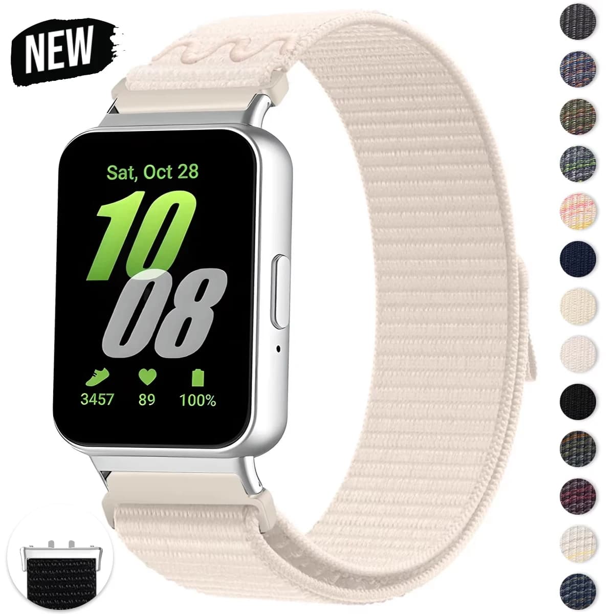Nylon strap for Samsung Galaxy Fit 3 breathable fabric strap replaceable for Samsung Galaxy Fit 3 smart watch strap