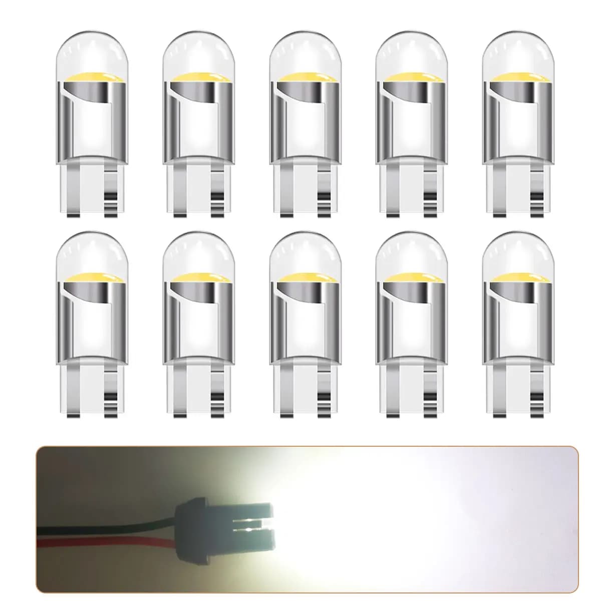 10 pieces 20 pieces red yellow white W5W T10 WY5W 192 194 168 car bulbs for reading automotive width signaling lights