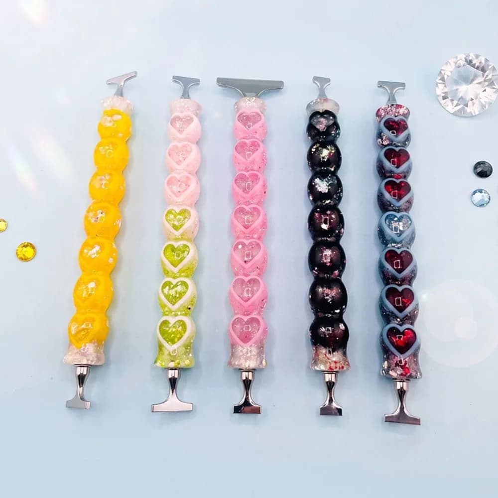 New Heart Shape Diamond Painting Pen Shiny Resin Ergonomic‌ Design Comfort Grip 5D Diamond Art DIY Craft Tool Accessories