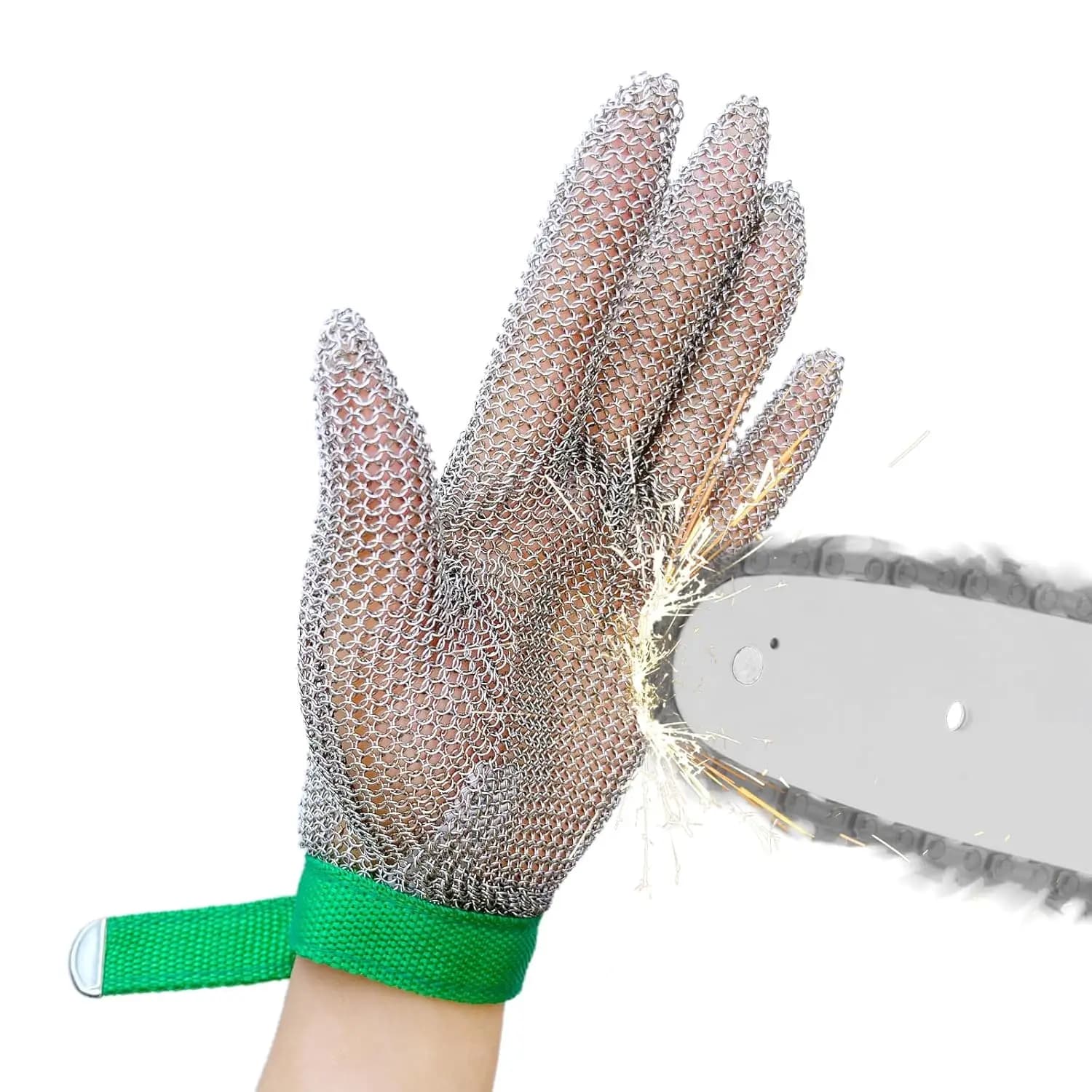 1PC Upgrade Chainmail Gloves Food Grade Stainless Steel Cut Resistant Proof Mesh Metal Gloves for Cutting Butcher Knife Chefs